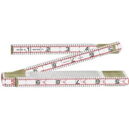 Red End Engineer's Folding Rule, Wood, 5/8-In. x 6-Ft.