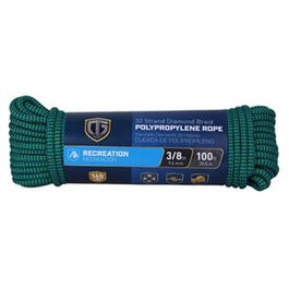 Rope, Polypropylene Diamond Braid, 32 Strand, 3/8-In. x 100-Ft.