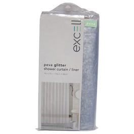 Shower Curtain, Anti-Mildew PEVA, Frosty Glitter, 70 x 72-In.