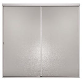 Sliding Bypass Shower Door, Silver Frame/Hammered, 65 x 54 to 59-In.