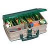 Tackle Box, Satchel-Style, 20-Compartment, Sandstone/Green