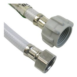 Toilet Connector, Flexible Poly, 1/2 Iron Pipe Size x 7/8 Ballcock x 9-In.