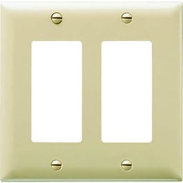 Wall Plate, 2 Decorator Opening, Urea, Ivory