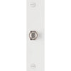Wall Plate, F Type Coax Connector, White Thermoplastic