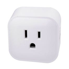 Wi-Fi Smart Plug, Voice Activated, White, 15-Amp