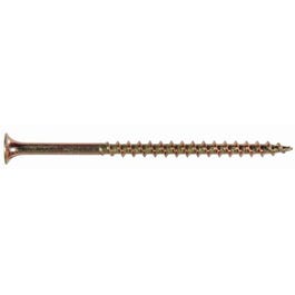 Wood Screws, Zinc & Yellow Dichromate, 1.25-In. x 6, 1/4-Keg Bucket