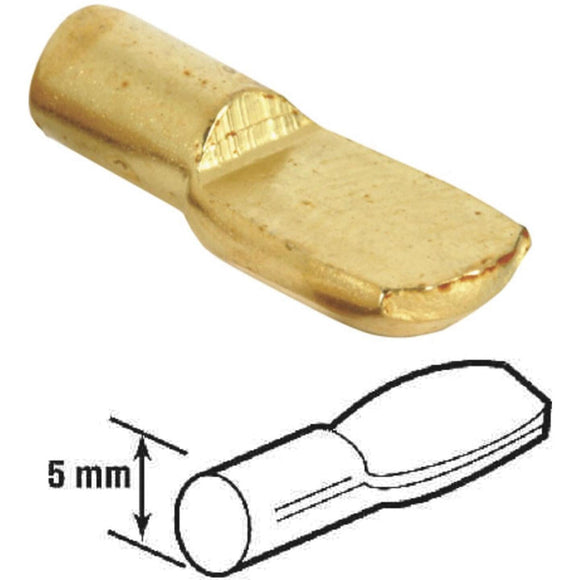 Prime-Line 5mm Brass Metal Shelf Support Peg (8-Count)