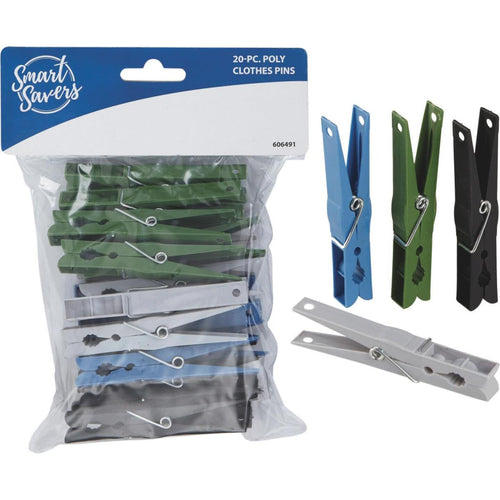 Smart Savers Spring Poly Clothespins (20-Pack)