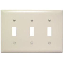 Almond 3-Toggle Opening Nylon Wall Plate