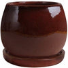 Artisan Planter, Red Ceramic, 8-In.