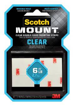 Scotch-Mount™ Clear Double-Sided Mounting Strips