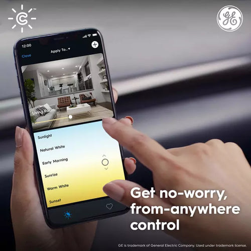 GE Cync BR30 Smart LED Light Bulb, Tunable Dynamic White WiFi Light, Works with Alexa and Google Home