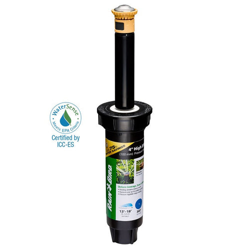 Rainbird National SLS 12SAFPROPR – 13–18 ft Mini Rotary Sprinkler – Full Spray Pattern (360°) with Pressure Regulator