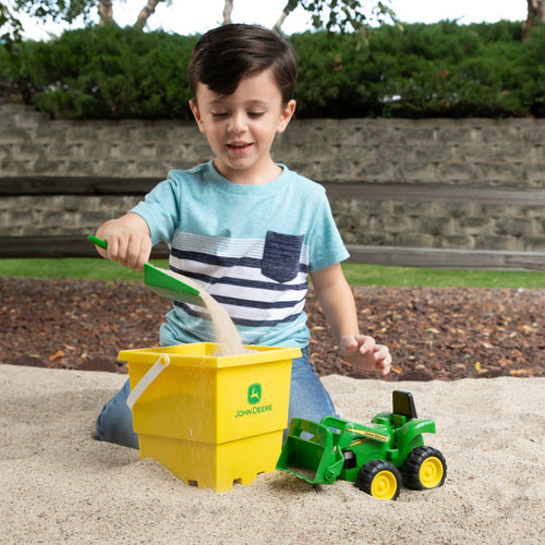 John Deere Sandbox Toy Set with Tractor, Bucket and Shovel