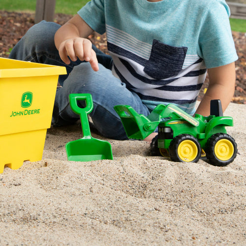 John Deere Sandbox Toy Set with Tractor, Bucket and Shovel