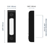 Globe Heath Zenith Black Metal Wired Lighted Push Doorbell Button