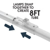 Feit Electric T96/840/AB/LED 8 ft. 43W Cool White (4000K) Plug and Play or Ballast Bypass (Type AB) T8/T12 Replacement LED Linear Tube