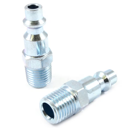 Forney Industries, Inc. Industrial/Milton Style Plug, 1/4 in x 1/4 in MNPT (2-Pack)