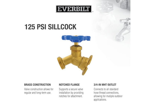 BK Products Brass 1/2-in FIP x 3/4-in MHT Sillcock Lead-Free