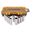 DeWalt 10 pc 1/2 in Drive Deep Metric Socket Set