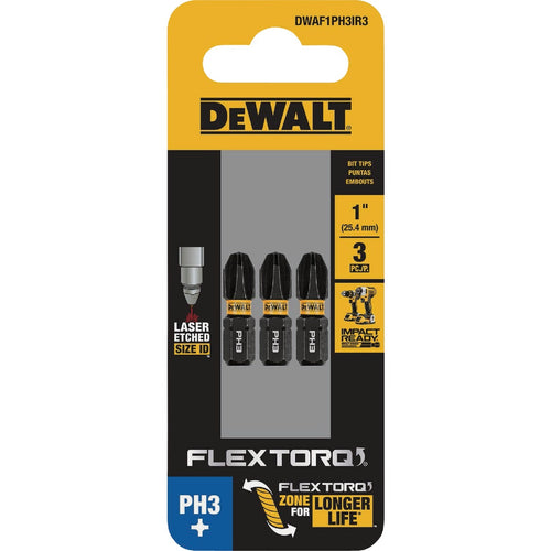 DeWalt FlexTorq 1 In. #3 Phillips Insert Impact Screwdriver Bit (2-Pack)