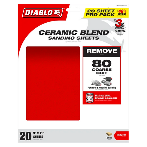 Diablo 80-Grit (Coarse) Sanding Sheet