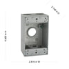 Hubbell Bell 1-Gang Weatherproof Box Four 3/4 in. Threaded Outlets Gray