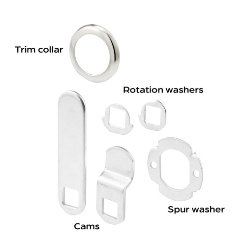 Prime-Line 13/16 in. Drawer and Cabinet Lock, Chrome Finish, Keyed Different (Single Pack)