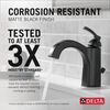 Delta Single Handle Centerset Bathroom Faucet in Matte Black