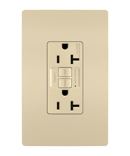 Pass & Seymour Radiant® 20A Duplex Self-Test GFCI Receptacles with SafeLock® Protection