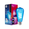 GE Cync ST19 Smart LED Light Bulb, Color Changing WiFi Light, Works With Alexa and Google Home, Edison Style Light Bulb