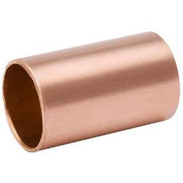Pipe Fitting, Wrot Copper Coupling With Stop, 1/4-In.