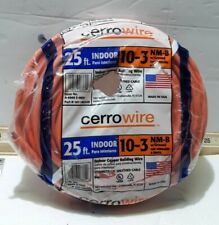 Marmon Home Improvement 25 ft. 10/3 Orange Solid CerroMax SLiPWire CU NM-B W/G Wire (25', Orange)