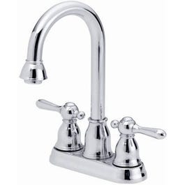 Bar Faucet, 2 Metal Handles, Brushed Nickel