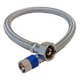 Faucet Connector, Stainless Steel, 3/8-In. Compression x 1/2-In. Female Iron Pipe x 12-In.