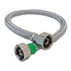 Faucet Connector, Stainless-Steel, 1/2-In. Iron Pipe Size x 1/2-In. Iron Pipe x 20-In.