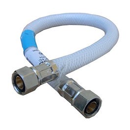 Appliance & Faucet Connector, Flexible Poly, 3/8 Compression x 3/8 Compression x 12-In.