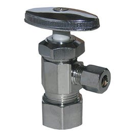 Pipe Fitting, Angle Valve, Chrome, Lead-Free, 5/8 x 1/4-In.