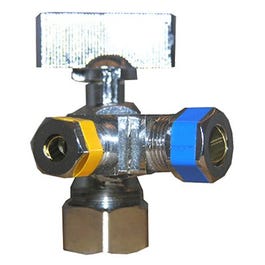 3-Way Valve, 1/2 x 3/8 x 1/4-In.