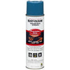 Industrial Choice Precision Line Marking Spray Paint, Caution Blue, 17-oz. Inverted