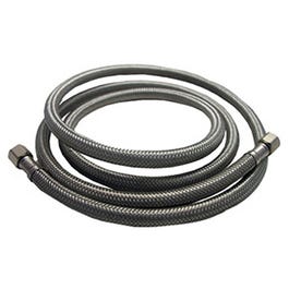 Ice Maker Connector, Stainless Steel, 1/4-In. Compression x 1/4-In. Compression x 60-In.