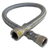 Faucet Connector, Stainless Steel, 3/8 Compression x 3/8 Compression x 16-In.