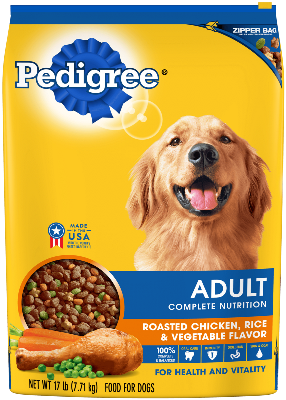 Pedigree Adult Complete Nutrition Roasted Chicken, Rice and Vegetable Flavor Dry Dog Food