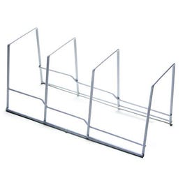 Kitchen Organizer Plate Rack, White Wire, 10.2 x 5.8 x 5.2-In.