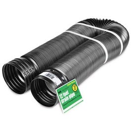 Flex Drain, Expandable, Solid Black Polyethylene, 4-In. x 12-Ft.