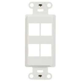 Outlet Strap, 4-Port, Decorator White