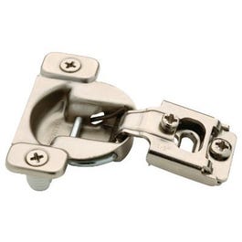 Cabinet Hinge, Nickel Over Base Plate, .5-In.