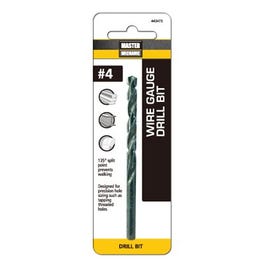 #4 3-3/4-In. Wire Gauge Drill Bit, Black Oxide