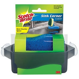 Kitchen Sink No-Scratch Sponge & Corner Caddy