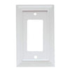 Decorator Rocker/GFI Wall Plate, 1-Gang, Wood Architectural, White MDF Material